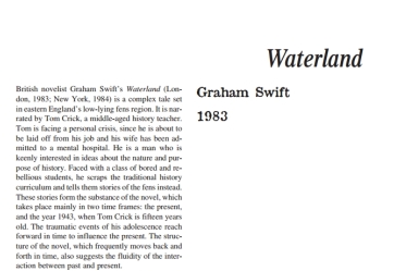 نَقدِ رُمانِ Waterland by Graham Swift