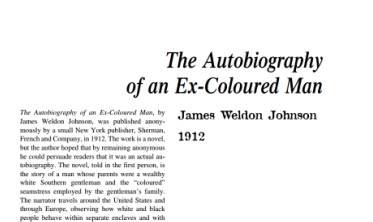 نَقدِ رُمانِ The Autobiography of an Ex-Colored Man by James Weldon Johnson