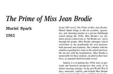نَقدِ رُمانِ The Prime of Miss Jean Brodie by Muriel Spark