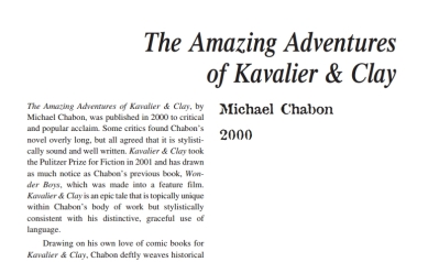 نَقدِ رُمانِ The Amazing Adventures of Kavalier & Clay by Michael Chabon