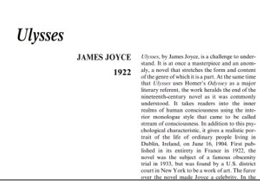نَقدِ رُمانِ Ulysses by James Joyce