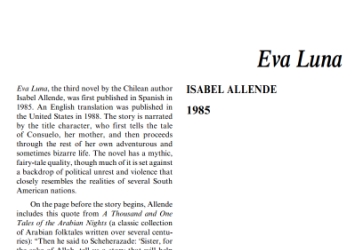 نَقدِ رُمانِ Eva Luna by Isabel Allende