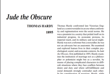نَقدِ رُمانِ Jude the Obscure by Thomas Hardy