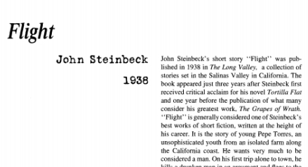 نَقدِ داستانِ کُوتاه Flight by John Steinbeck