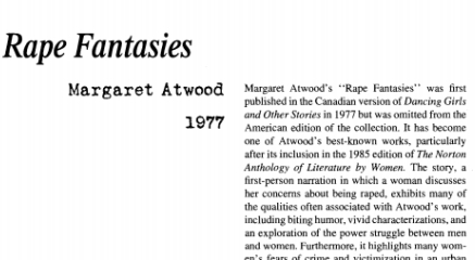 نَقدِ داستانِ کُوتاه Rape Fantasies by Margaret Atwood