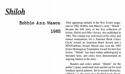 نَقدِ داستانِ کُوتاه Shiloh by Bobbie Ann Mason
