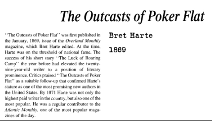 نَقدِ داستانِ کُوتاه The Outcasts of Poker Flat by Bret Harte