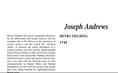 نَقدِ رُمانِ Joseph Andrews by Henry Fielding