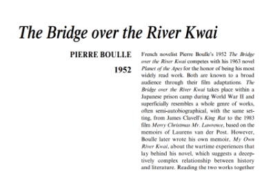 نَقدِ رُمانِ The Bridge over the River Kwai by Pierre Boulle