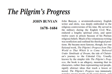 نَقدِ رُمانِ The Pilgrim’s Progress by John Bunyan