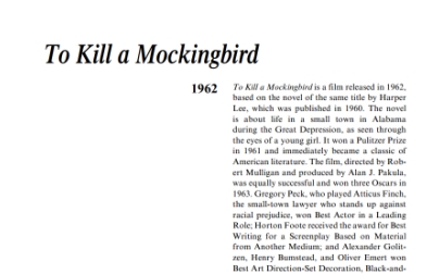 نَقدِ رُمانِ To Kill a Mockingbird by Harper Lee