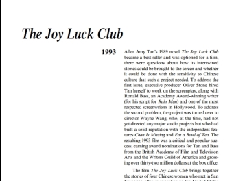 نَقدِ رُمانِ The Joy Luck Club by Amy Tan