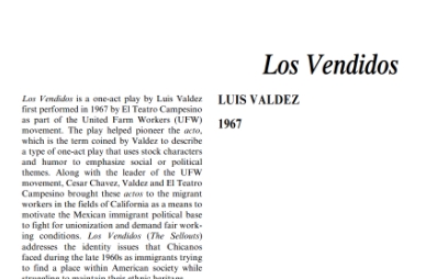 نقد نمایشنامه Los Vendidos by Luis Valdez