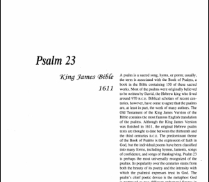 نقد شعر Psalm 23 by King James Bible