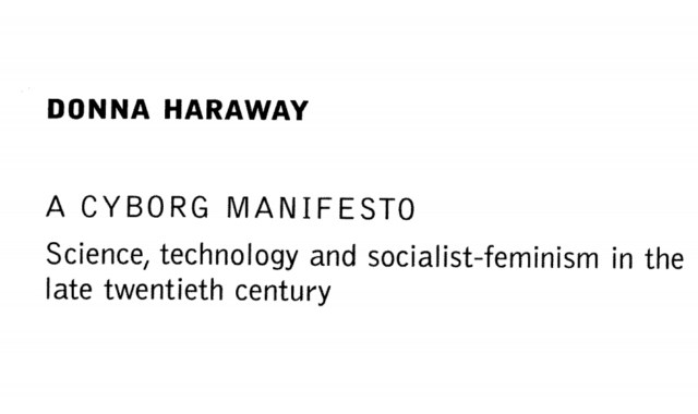 A Cyborg Manifesto by Donna Haraway