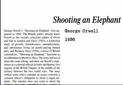 نقد داستان کوتاه Shooting an Elephant by George Orwell