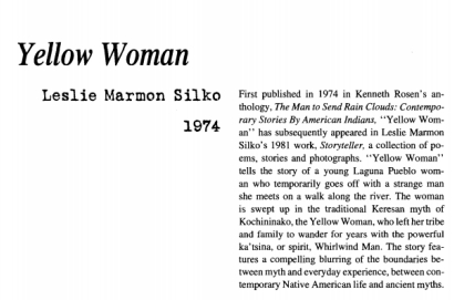 نقد داستان کوتاه Yellow Woman by Leslie Marmon Silko