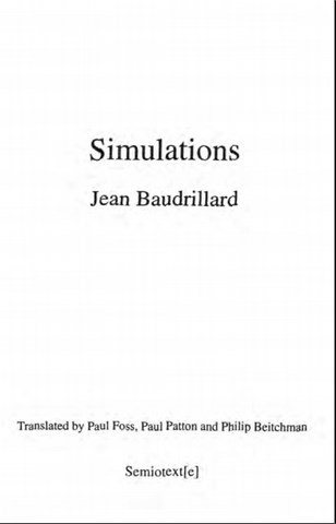 Simulation by Jean Baudrillard