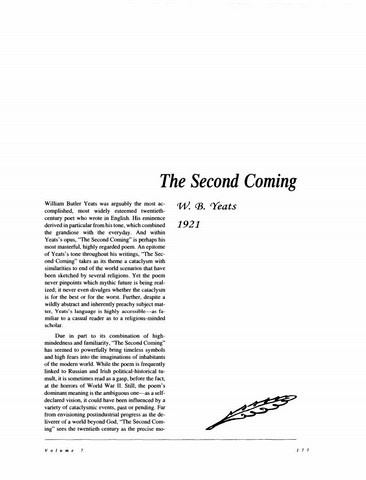 نقد شعر    The Second Coming by William Butler Yeats