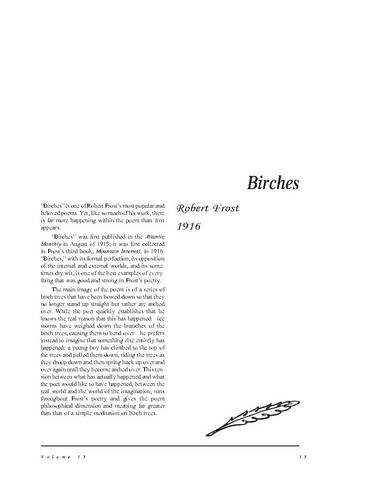 نقد شعر  Birches by Robert Frost