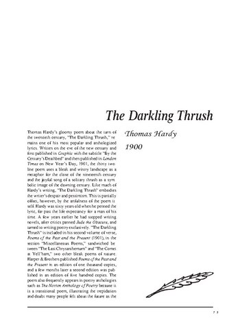 نقد شعر   The Darkling Thrush by Thomas Hardy