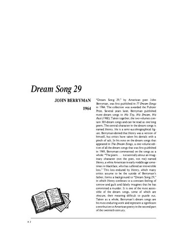 نقد شعر   Dream Song 29 by John Berryman