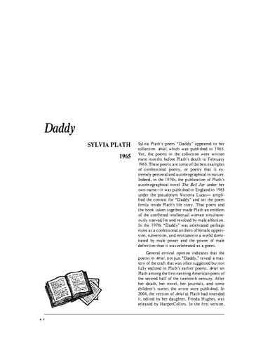 نقد شعر   Daddy by Sylvia Plath