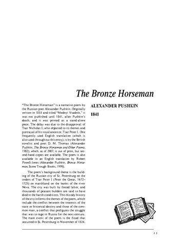 نقد شعر   The Bronze Horseman by Alexander Pushkin