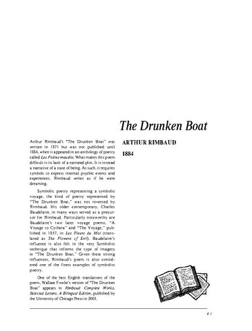 نقد شعر   The Drunken Boat by Arthur Rimbaud