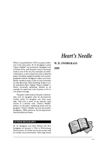 نقد شعر   Hearts Needle by W. D. Snodgrass