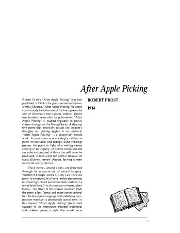 نقد شعر   After Apple-Picking by Robert Frost