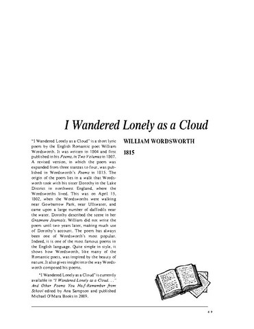 نقد شعر   I Wandered Lonely as a Cloud by William Wordsworth
