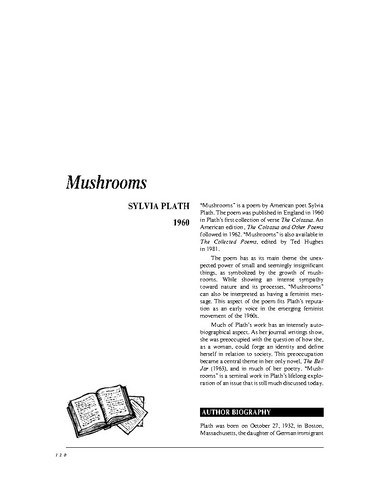 نقد شعر   Mushrooms  by Sylvia Plath