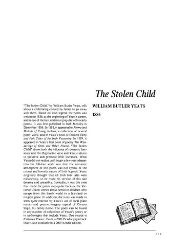 نقد شعر   The Stolen Child by William Butler Yeats