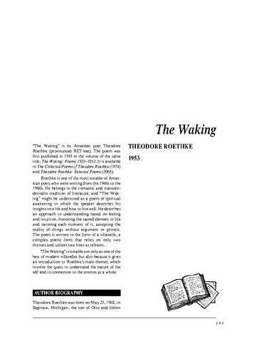 نقد شعر   The Waking by Theodore Roethke