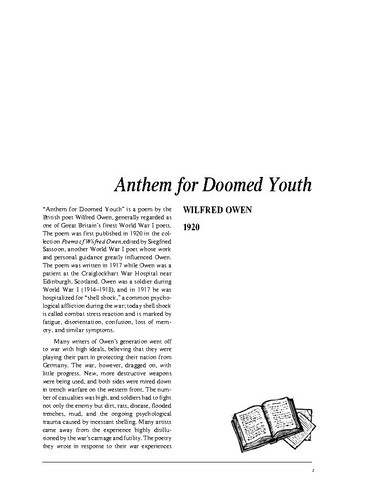 نقد شعر   Anthem for Doomed Youth by Wilfred Owen