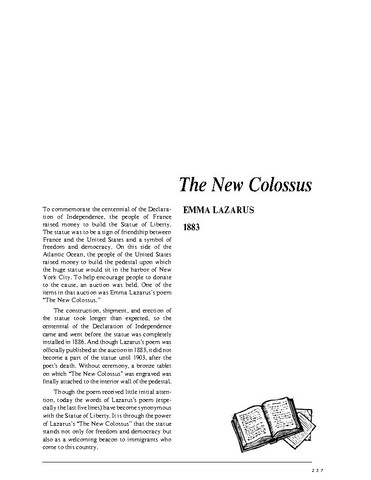 نقد شعر   The New Colossus by Emma Lazarus