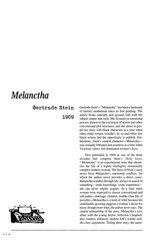 نقد داستان کوتاه   Melanctha by Gertrude Stein