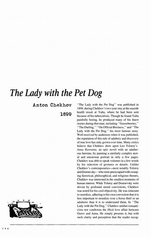 نقد داستان کوتاه   The Lady with the Dog by Anton Chekhov