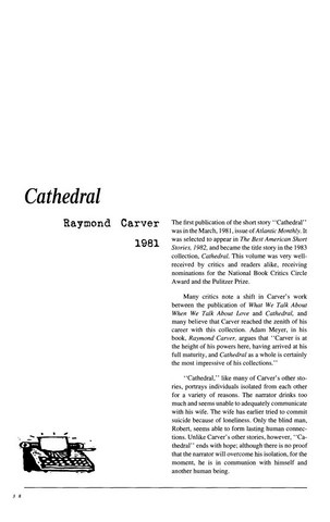 نقد داستان کوتاه   Characters of Cathedral by Raymond Carver