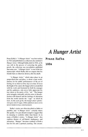 نقد داستان کوتاه   A Hunger Artist  by Franz Kafka