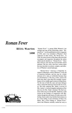 نقد داستان کوتاه   Roman Fever Written by Edith Wharton