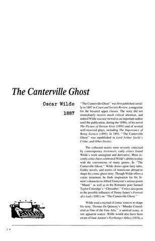 نقد داستان کوتاه   The Canterville Ghost  by Oscar Wilde