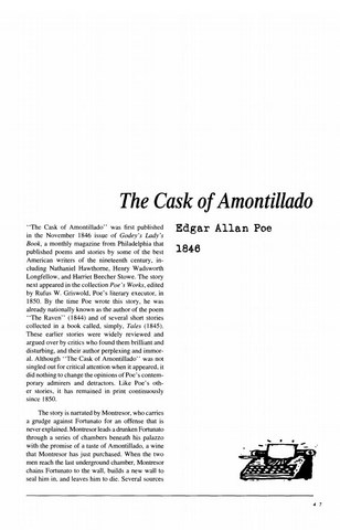 نقد داستان کوتاه   The Cask of Amontillado by Edgar Allan Poe