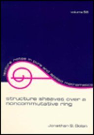Structure Sheaves over a Noncommutative Ring