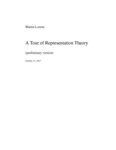 A Tour of Representation Theory [draft]