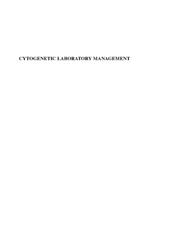 Cytogenetic laboratory management : chromosomal, FISH, and microarray-based best practices and procedures