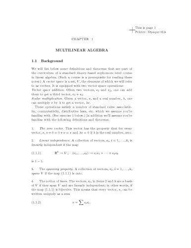 18.952 - Theory Of Differential Forms [Lecture notes]