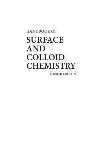 Handbook of surface and colloid chemistry