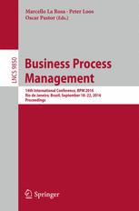 Business Process Management: 14th International Conference, BPM 2016, Rio de Janeiro, Brazil, September 18-22, 2016. Proceedings
